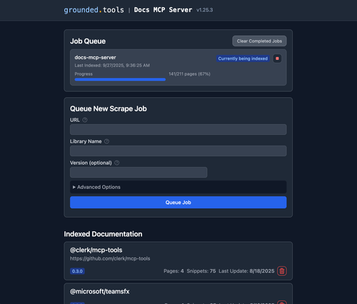 Docs MCP Server Web Interface