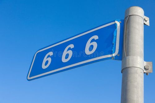 666 mile mark on a blue background. 666 stock images, royalty-free photos and pictures