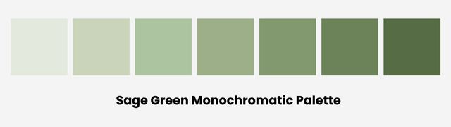 Sage Green Monochromatic Palette
