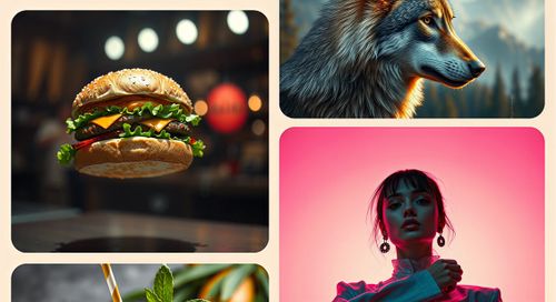 由免费AI图像生成器制作的食物肖像狼时尚饮品