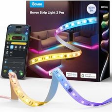Govee RGBWWIC Strip Light 2 Pro with Matter, 16.4ft Smart LED Strip Lights Work with Alexa and Google Assistant, DIY Color Changing Light Strip, LED Lights for Bedroom, Cabinet, Party, Home Decor