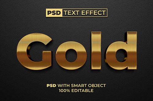 Gold Text Effect Style for Photoshop, a Layer Style Add-On by Mockmenot