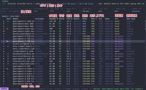 llmfit - 1秒测出：你的电脑能跑哪些 AI 大模型 2