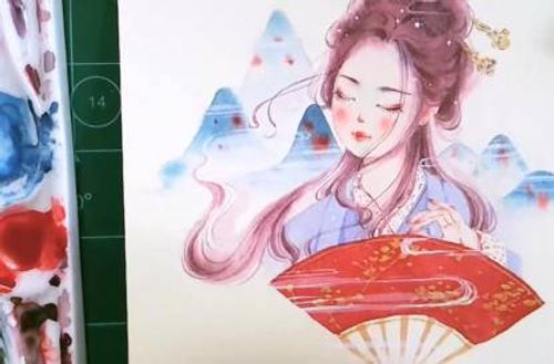 阿妹艺术丫丫古风梦幻水彩人物系统课【画质不错只有视频】