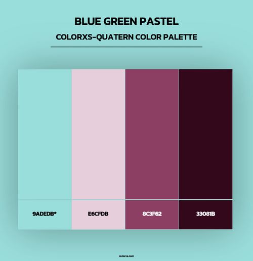 Blue Green Pastel - Colorxs Quad Palette