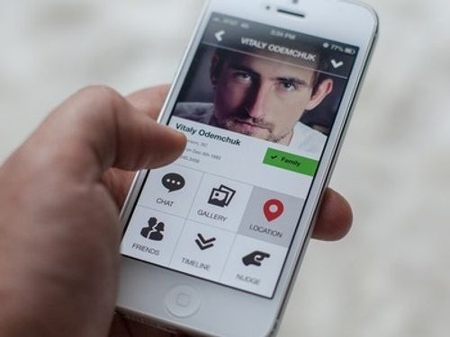 close profile #green #gallery #white #red #chat #ui #location #friends #buttons