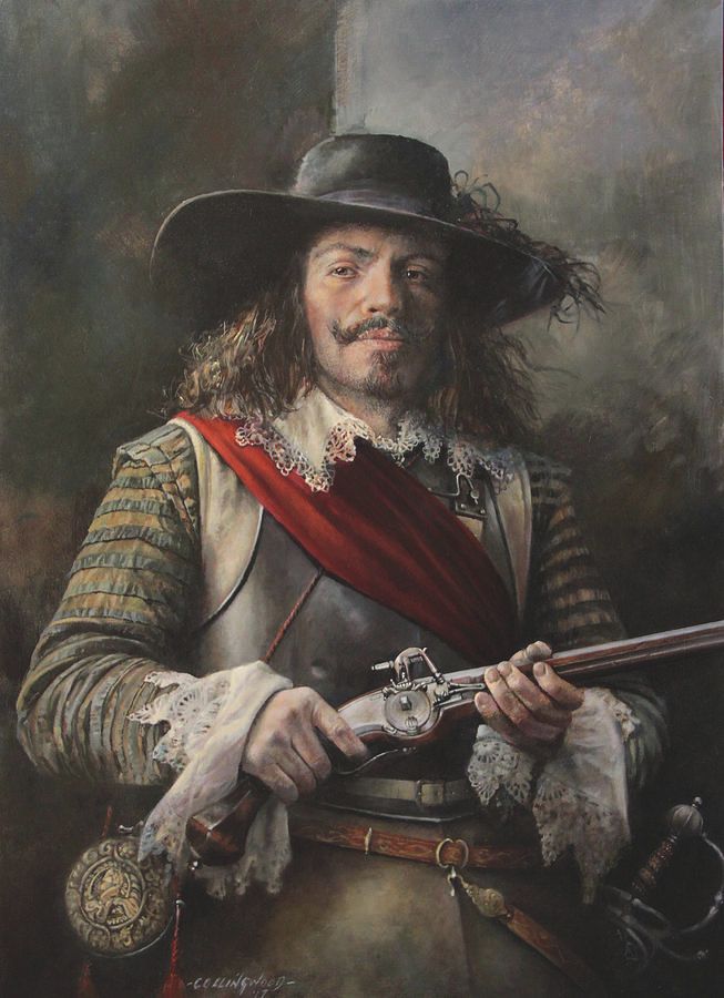 Royalist Officer of Horse c 1643 Painting by Chris Collingwood