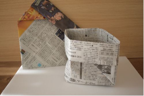 新聞紙でゴミ箱を折ってみよう！エコ＆防災にも