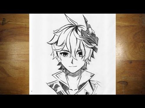 a drawing of an anime character