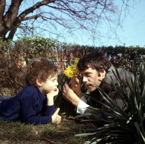 British actor Oliver Reed pictured with his son Mark