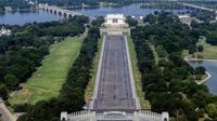 Drained Reflecting Pool shows liner more gray than blue - The Hill