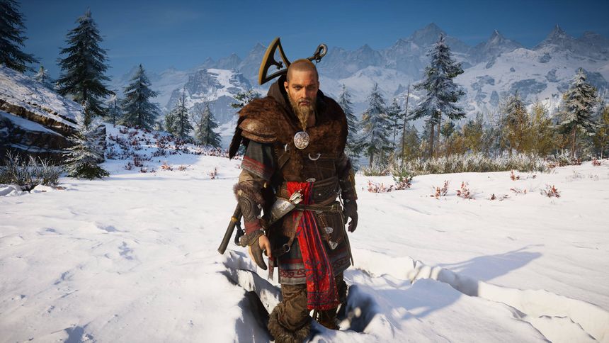 Assassin's Creed Valhalla Walking In Snow Wallpaper