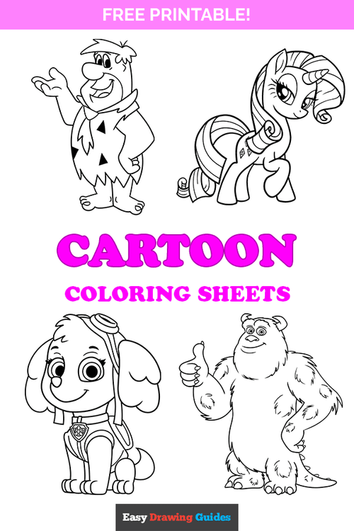 Free printable cartoon coloring sheets - featured image