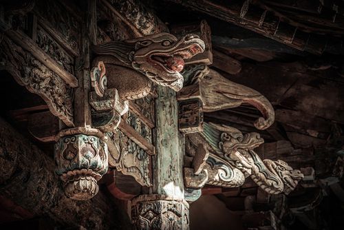 山西晋祠木雕图片下载