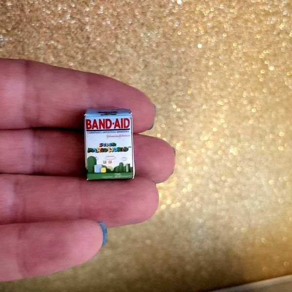 Mini Band-Aid box, Dollhouse band-aid box (1:6 scale)