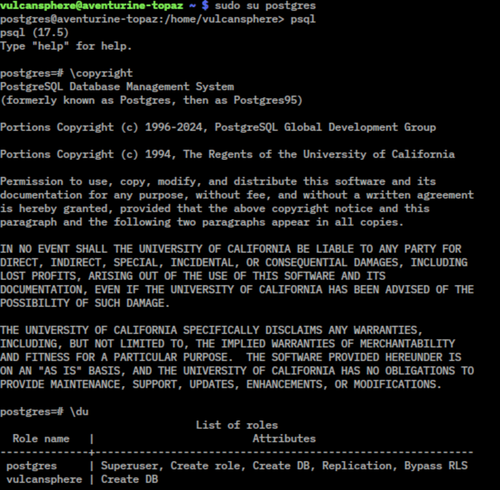 postgresql psql screenshot