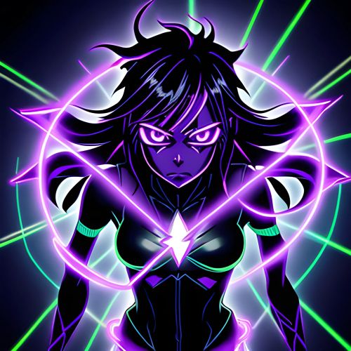 2048x2048 dark magic neon purple anime eye magic on WallpaperBat