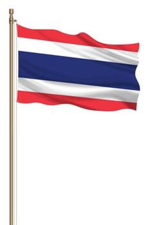 3D Flag of Thailand on a pillar photo