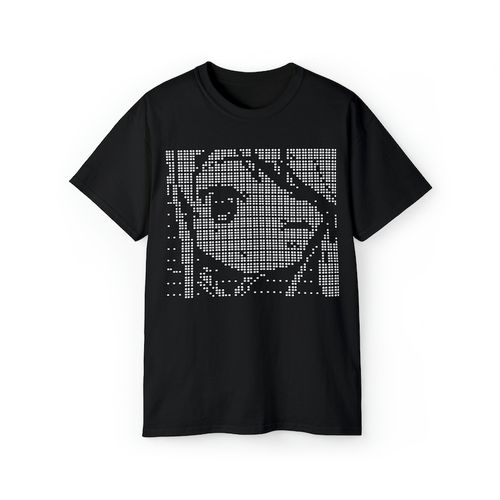 Anime Girl ASCII Art Black Unisex Ultra Cotton Tee image 1