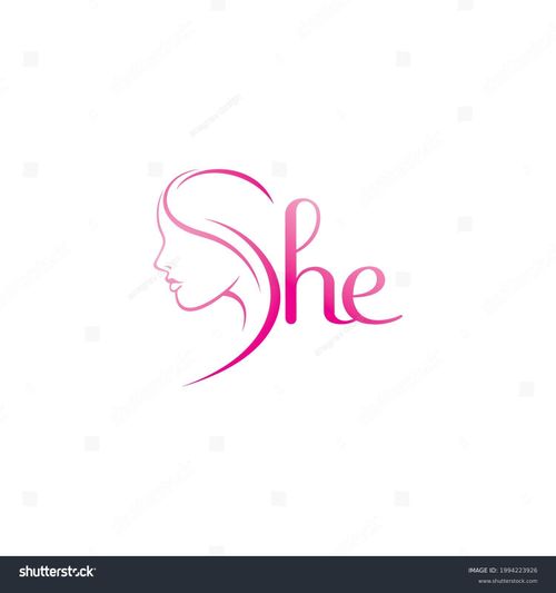 She Logo Simple and beautiful design Stock Vector