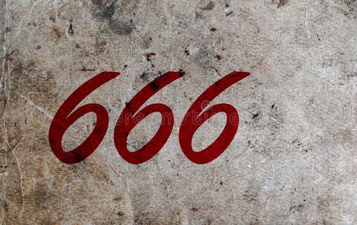 No. 666. The number three sixes. Number six hundred and sixty six (666). The number of the beast. Number of devil, satan. 666 symbol copy stock images, royalty-free photos and pictures