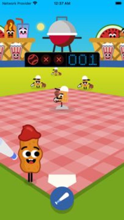 Doodles Baseball Game Game Screenshot
