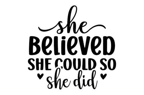 Vector she believed she could so she did