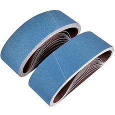 3 x 21 Inch Zirconia Sanding Belts, 20Pcs 5 Each of 40/60/80/120 Assorted Grits, Belt Sander Sanding Belt for Knife Blade Sharpening, Metal Polishing, Derusting, Woodworking