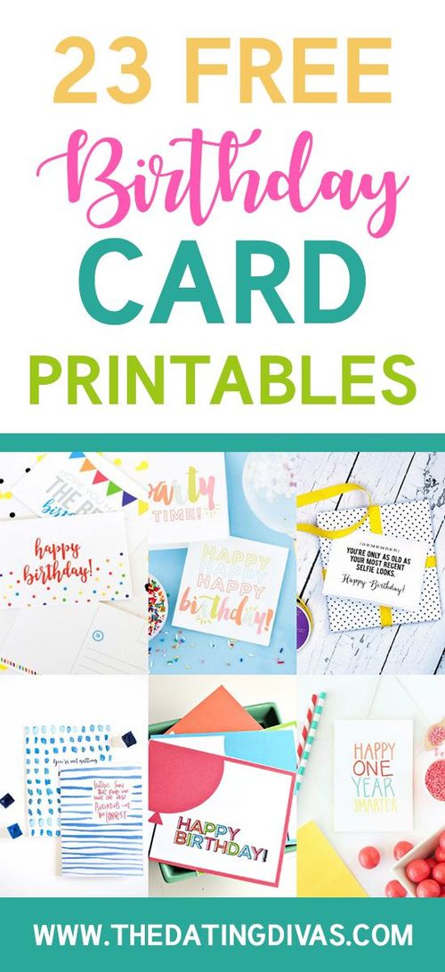 the 25 free birthday card printables are perfect for kids and adults to make