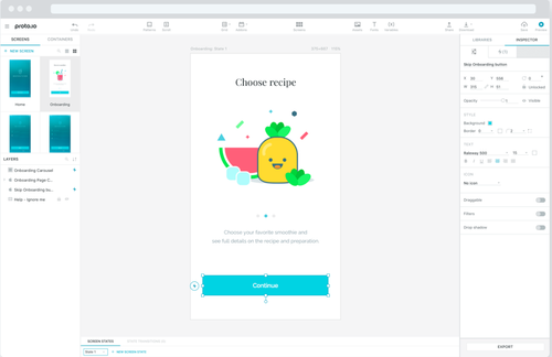 博客 Proto.io 界面设计