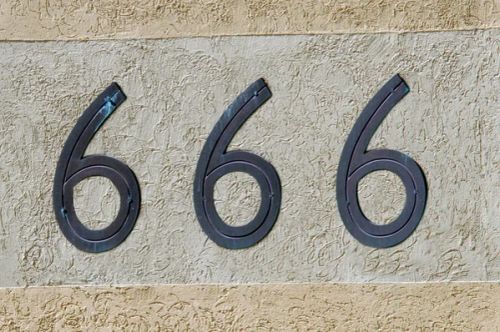 Number 666 sign and symbol — Stock Photo, Image