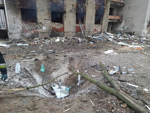 dormitory in chernihiv after russian airstrike on 13 march 2022 09