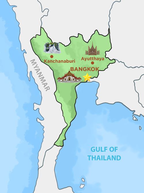 Map of Central Thailand
