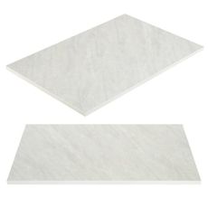 Kaboon Universal Table Top 30 x 20 inches Squre Pack of 2, Reversible Melamine Countertop Only, Home or Commercial Indoor Use,Sea Salt/White