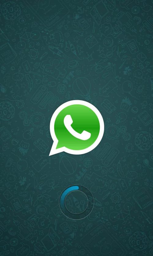 WhatsApp app logo on a dark teal wallpaper with faint icon patterns. — Whatsapp Picture