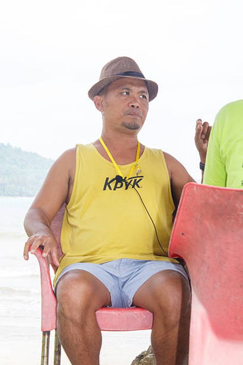 September 18th: The Funder Matius Wau of the Love one Niha Pelita Kasih Foundation outside of the Lagundri Bay Resort in Lagundri, South Nias...