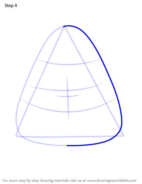How to Draw Candy Corn - Step 4