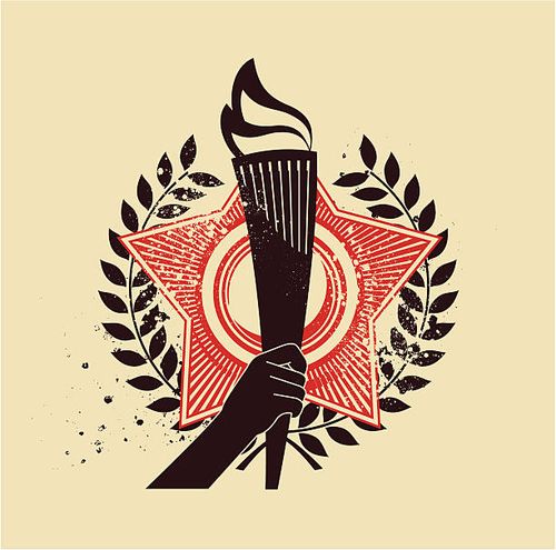 torch emblem - flaming torch stock illustrations