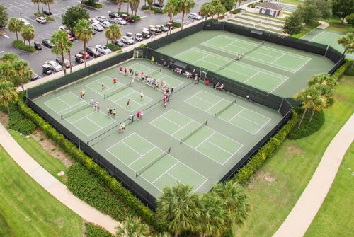 aerial pickleball courts