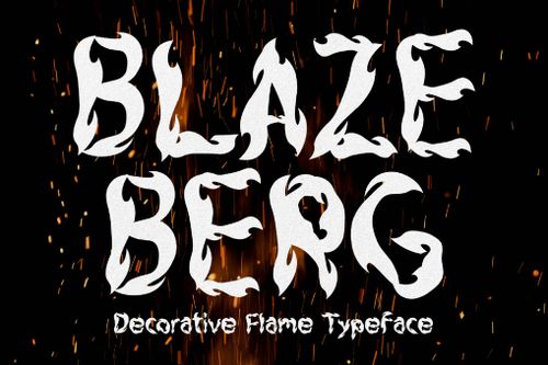 Blazeberg - Flame Font
