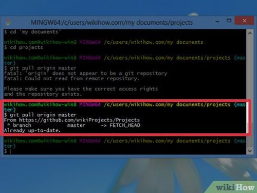 Step 3 Make sure your repository is up to date.