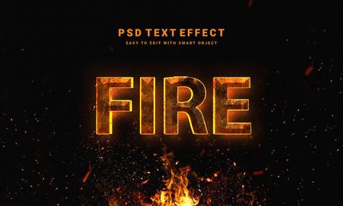 PSD fire text effect