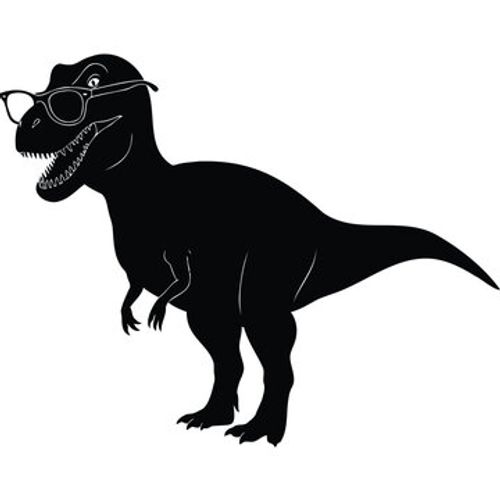 Cool T-Rex Dinosaur Silhouette Wearing Sunglasses