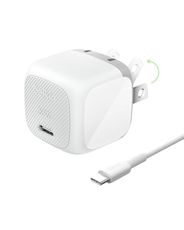 Belkin USB C Charger Block 20W, Fast Charging Block, Type C Wall Charger, USB C Cable Included Compatible w/Apple iPhone 17, Air, Pro, Samsung Galaxy S25, Google Pixel 10, iPad, AirPods, etc. - White