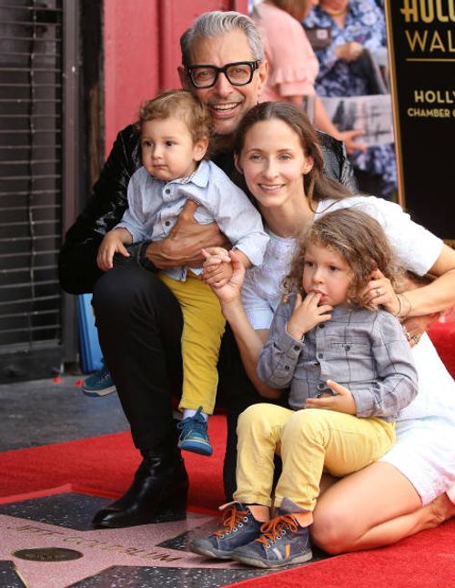Jeff Goldblum with wife, Emilie Livingston and their children, River Joe Goldblum and Charlie Ocean Goldblum attend the ceremony honoring Jeff...