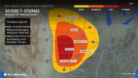 Dangerous outbreak of tornadoes in the Plains will kick off busy week of severe weather