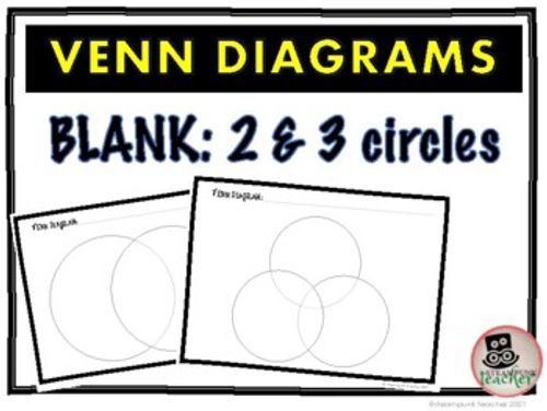 Preview of Blank VENN Diagram, 2 & 3 circles