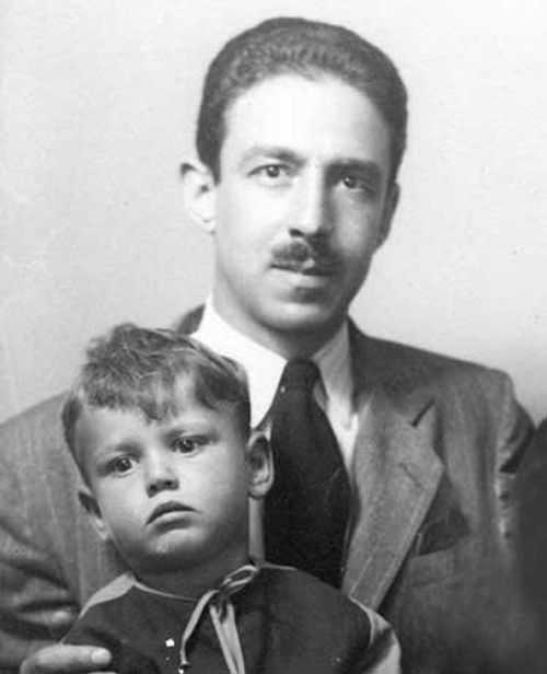 Dr. George Hodel and Steve Hodel in 1943, just four years before Elizabeth Short, known as the Black Dahlia, was gruesomely murdered in Los Angeles in January 1947.