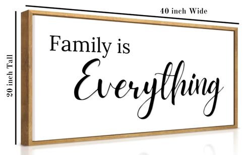 quotes farmhouse art Family is Everything decor