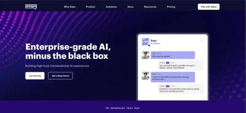 Rasa 主页截图。